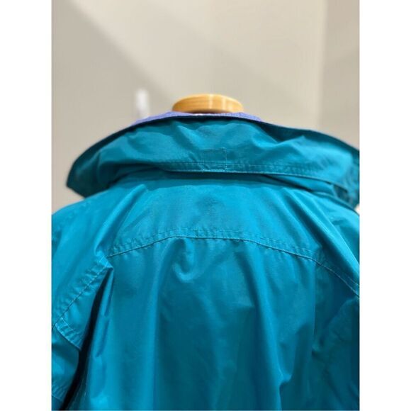 Whitefish Bay M retro 90’s oversized teal-purple nylon lined jacket w-double fro - Picture 5 of 11